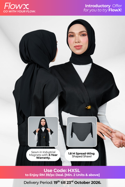FlowX | Pearl Chiffon in Black