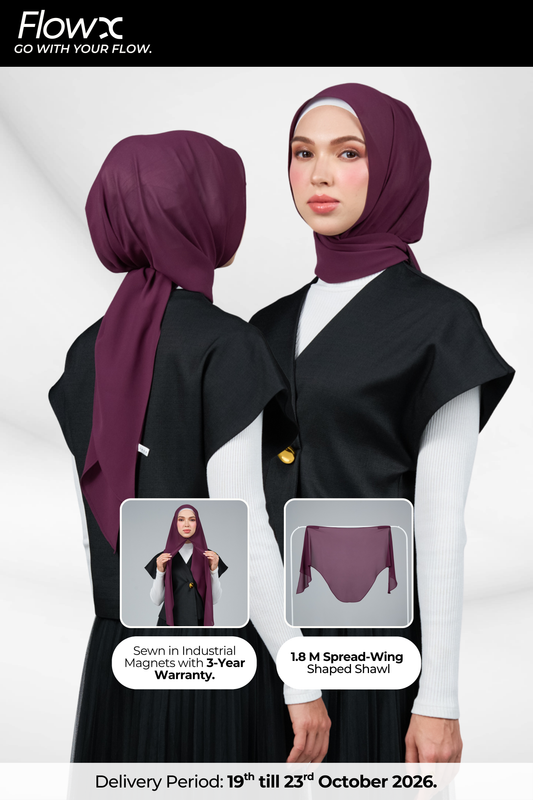FlowX | Pearl Chiffon in Deep Burgundy