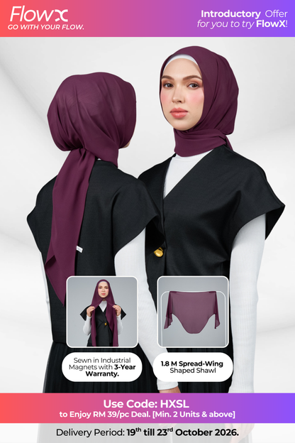 FlowX | Pearl Chiffon in Deep Burgundy