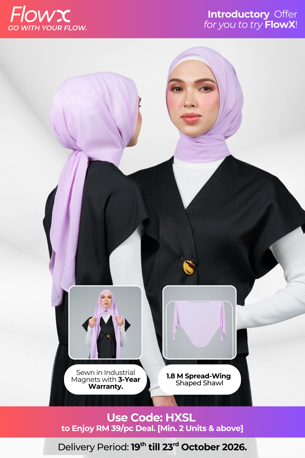FlowX | Pearl Chiffon in Lilac
