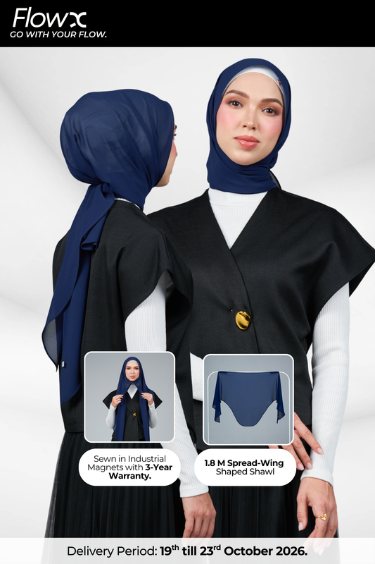 FlowX | Pearl Chiffon in Navy