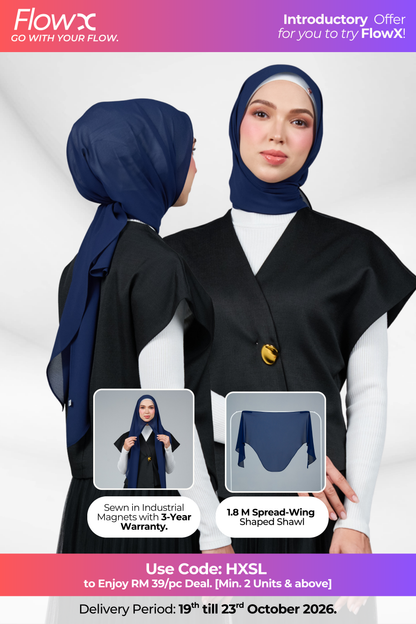 FlowX | Pearl Chiffon in Navy