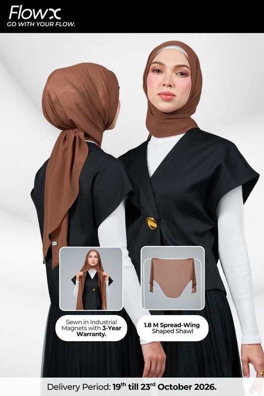 FlowX | Pearl Chiffon in Rich Brown