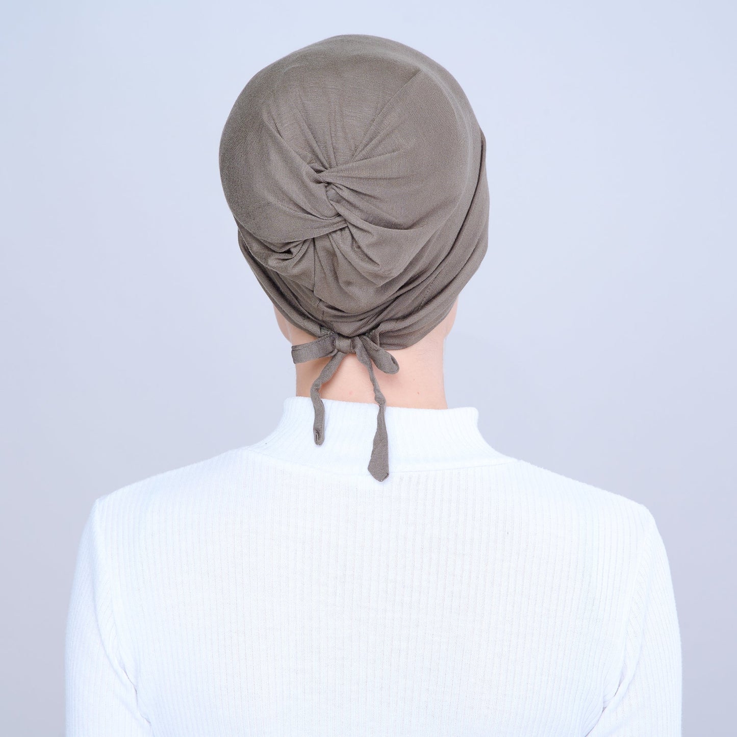 Tie-Back Viscose Snowcap in Dark Olive