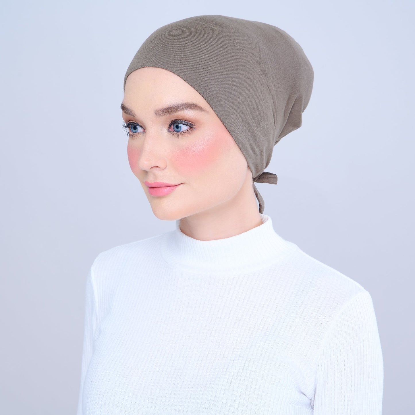 Tie-Back Viscose Snowcap in Dark Olive