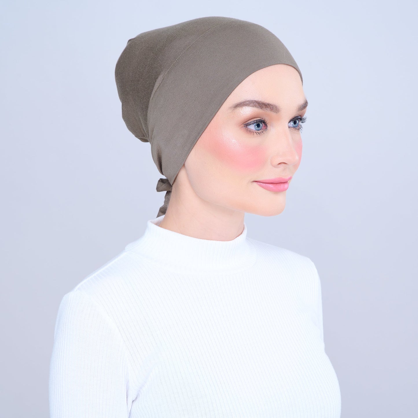 Tie-Back Viscose Snowcap in Dark Olive