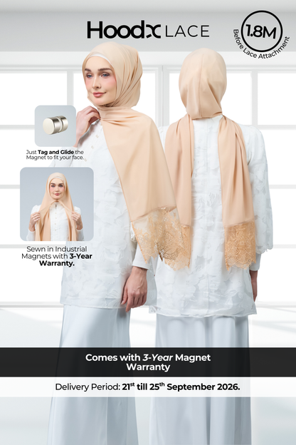 HoodX Lace in Warm Nude
