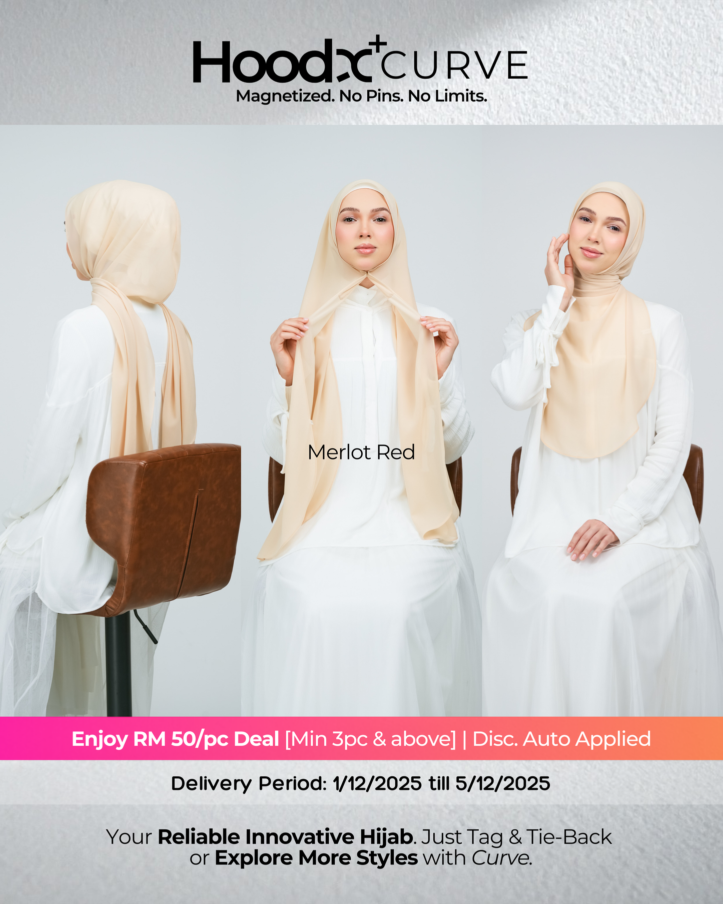 HoodX⁺Plus Curve in Warm Vanilla