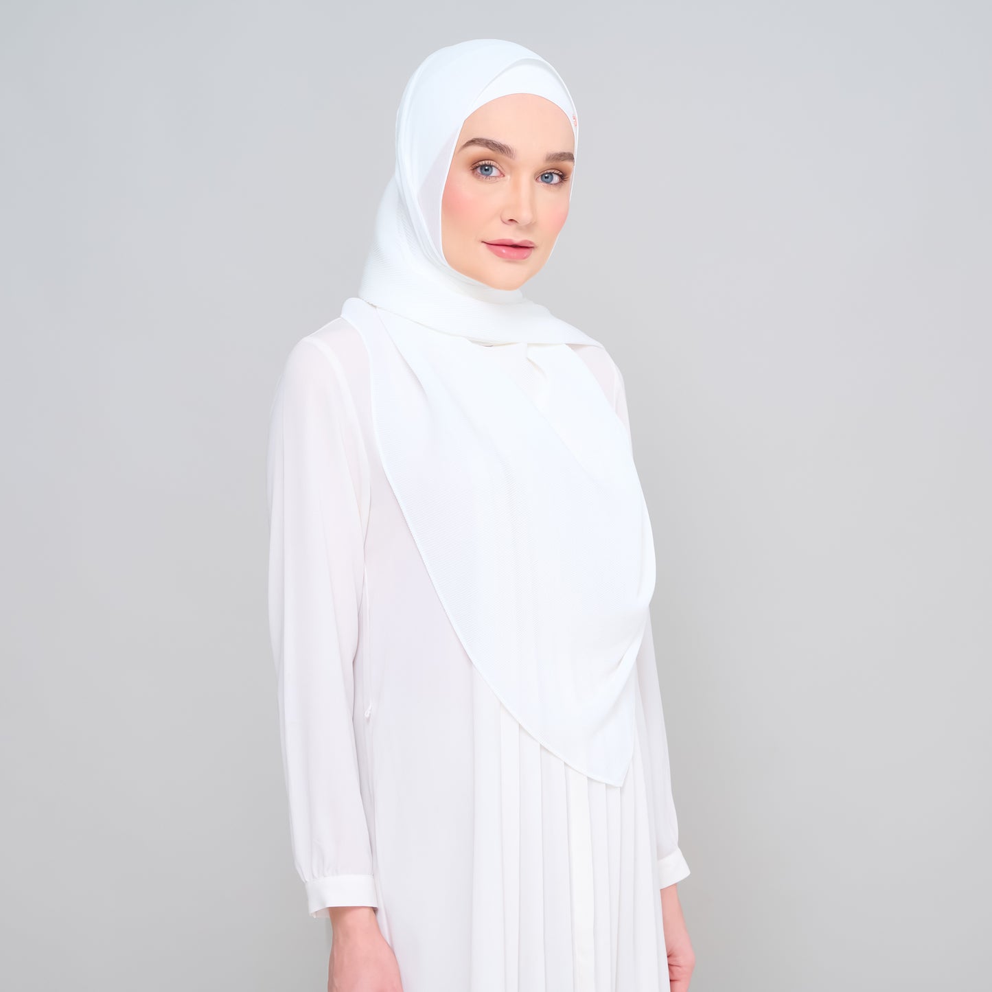 Zara Micropleats in Pure White