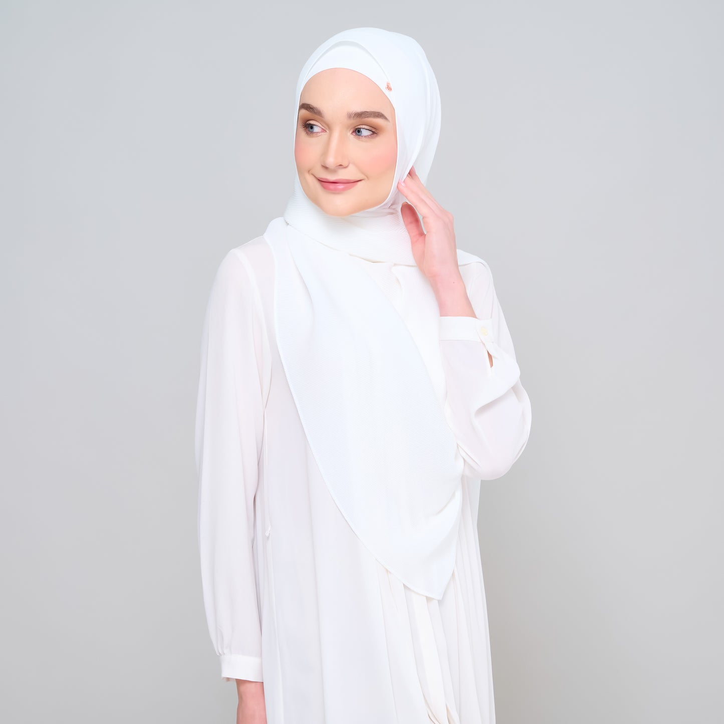 Zara Micropleats in Pure White