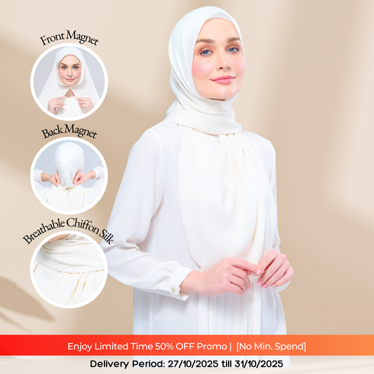 Instant Tag n' Go Shawl l Chiffon Silk 1.0 in Buttercream