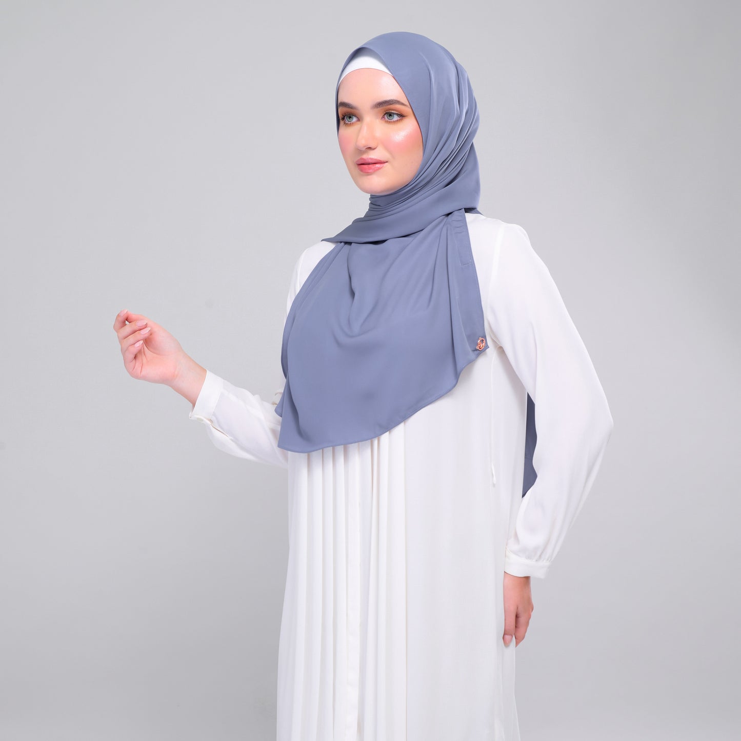 [As-Is] Instant Tag n' Go Shawl l Chiffon Silk in Deep Capri