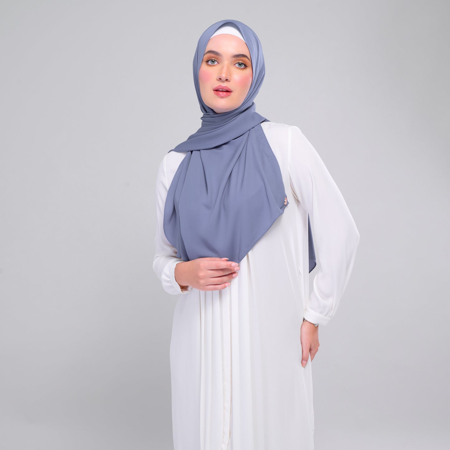 [As-Is] Instant Tag n' Go Shawl l Chiffon Silk in Deep Capri