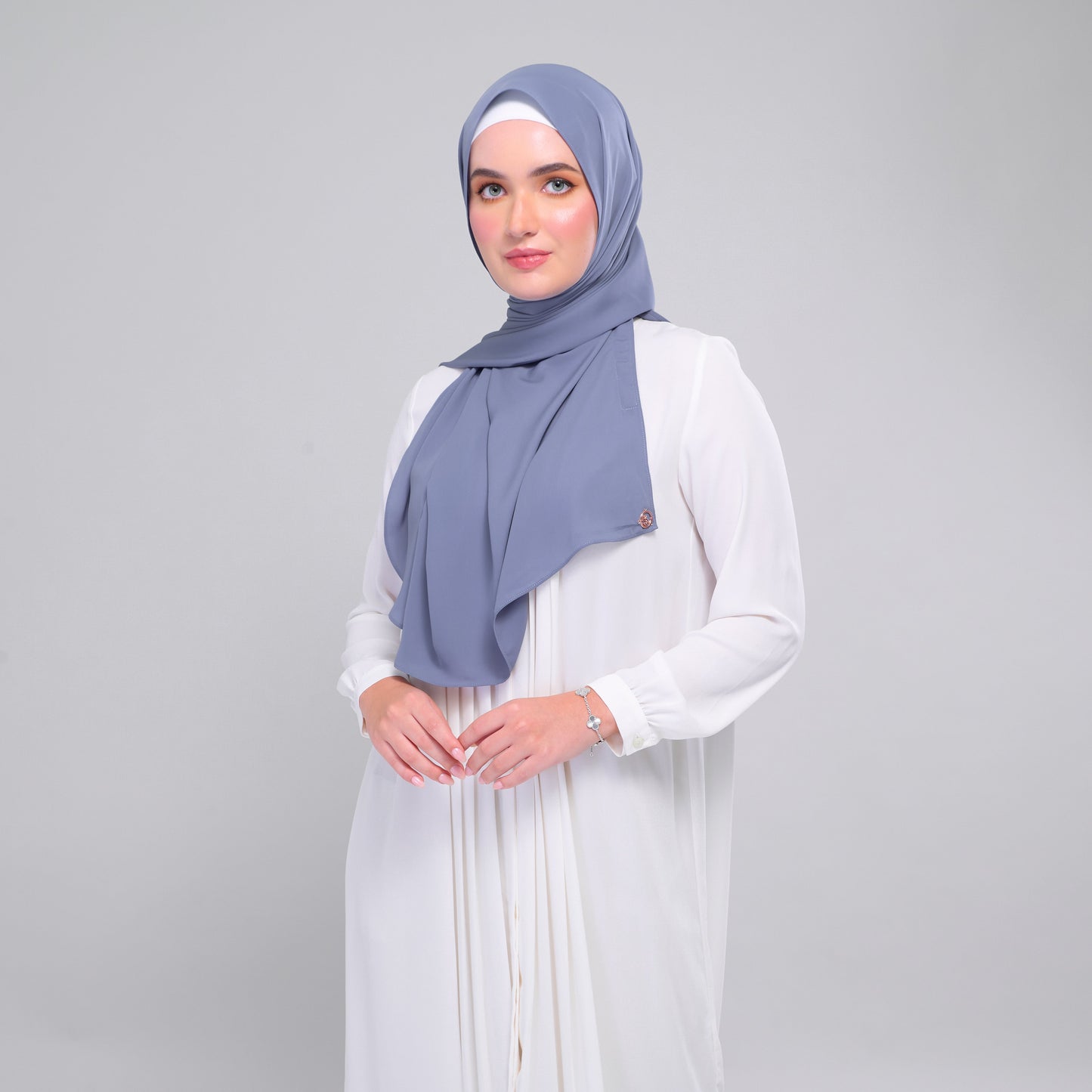 [As-Is] Instant Tag n' Go Shawl l Chiffon Silk in Deep Capri