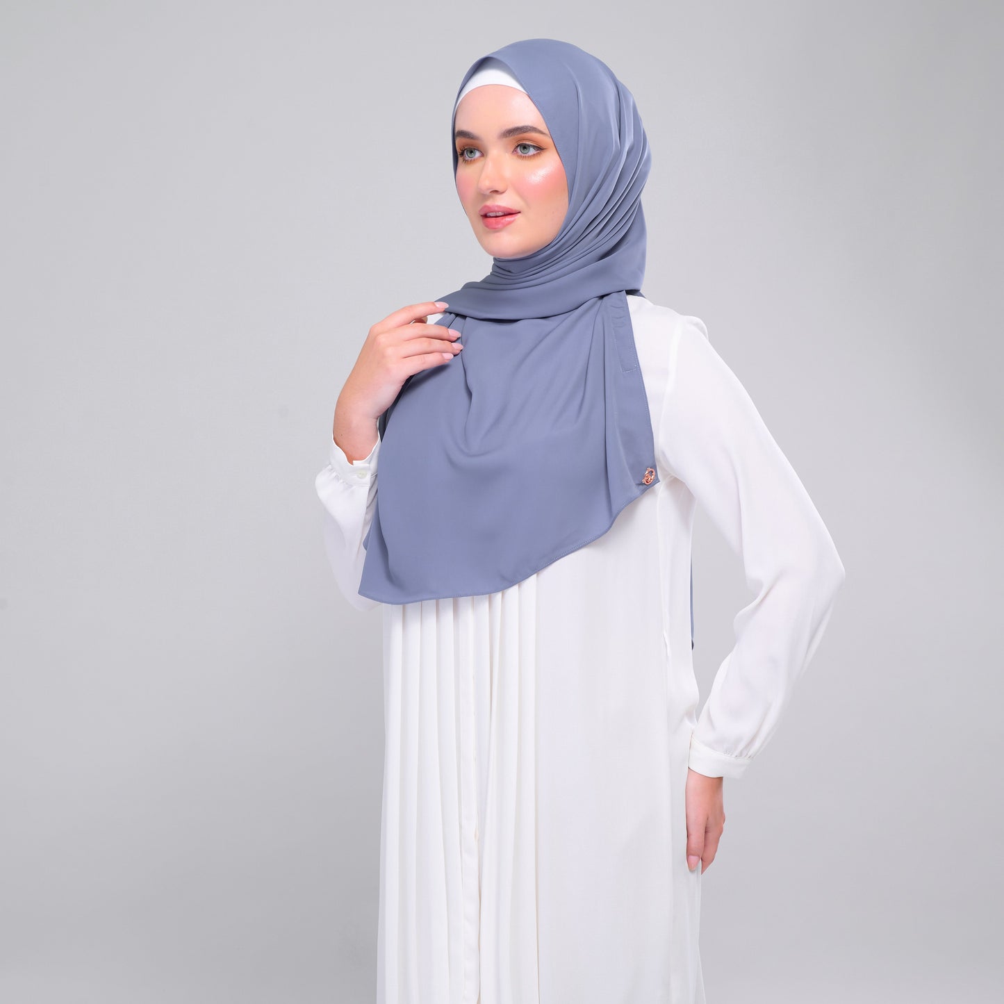 [As-Is] Instant Tag n' Go Shawl l Chiffon Silk in Deep Capri