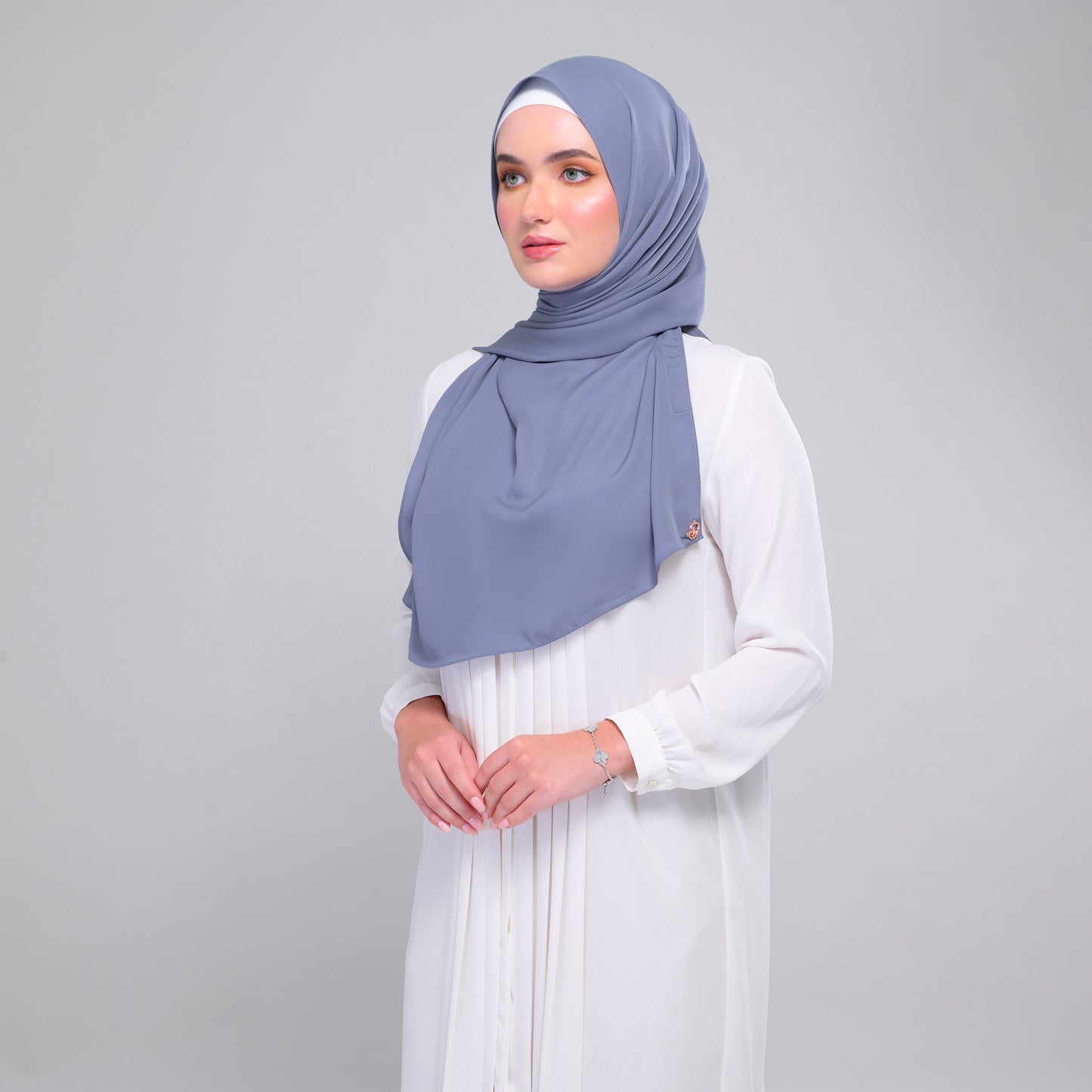 [As-Is] Instant Tag n' Go Shawl l Chiffon Silk in Deep Capri