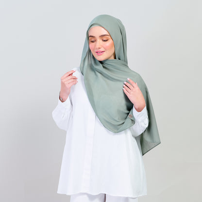 Ironless Elle Shawl in Matcha