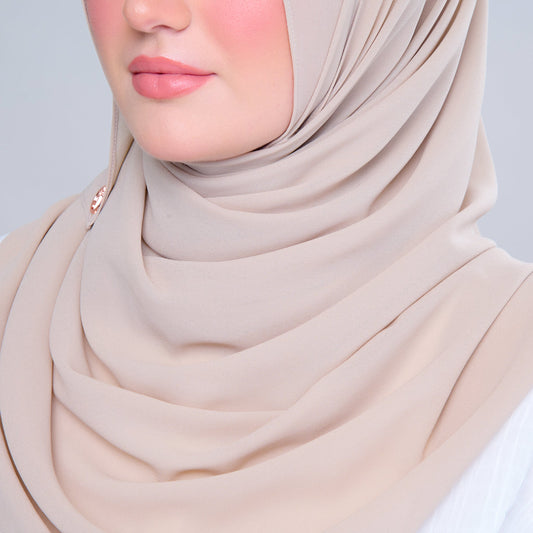 'New' Basic Tag & Go | Heavy Chiffon in Light Sand