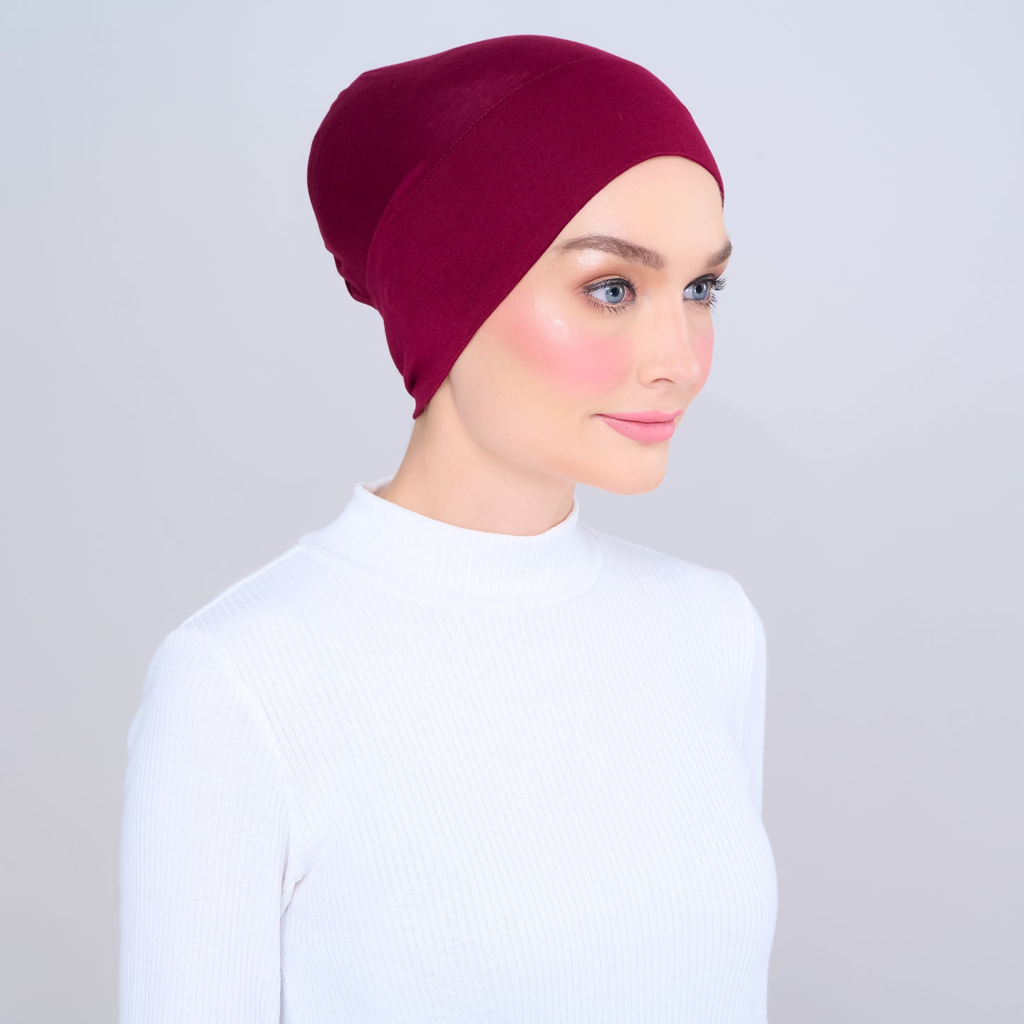 Viscose Snowcap in Mahagony Red