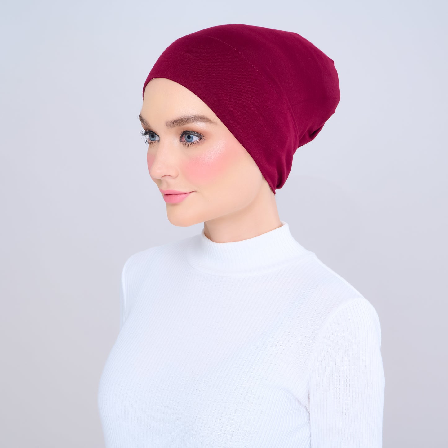 Viscose Snowcap in Mahagony Red