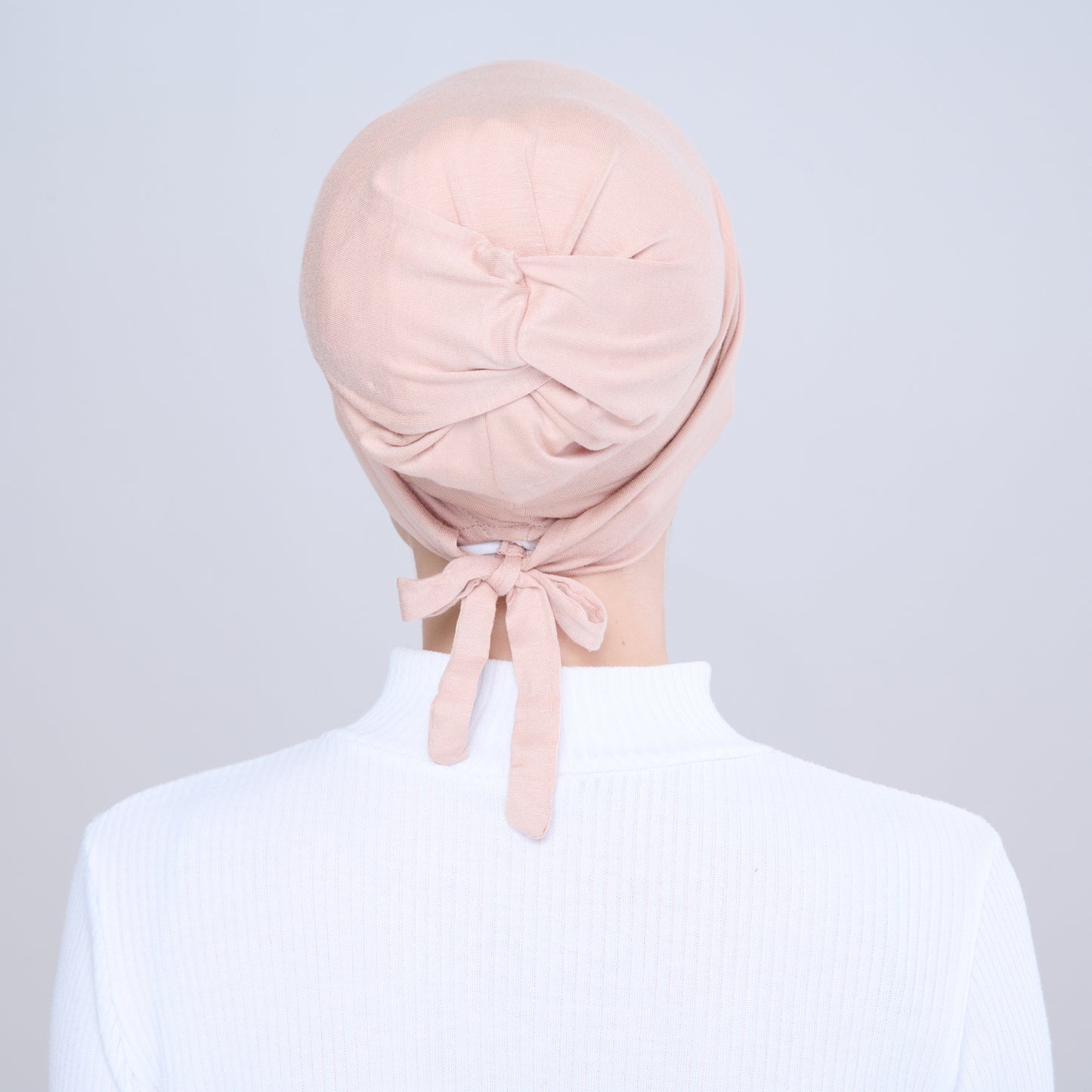 Tie-Back Viscose Snowcap in Dusty Pink