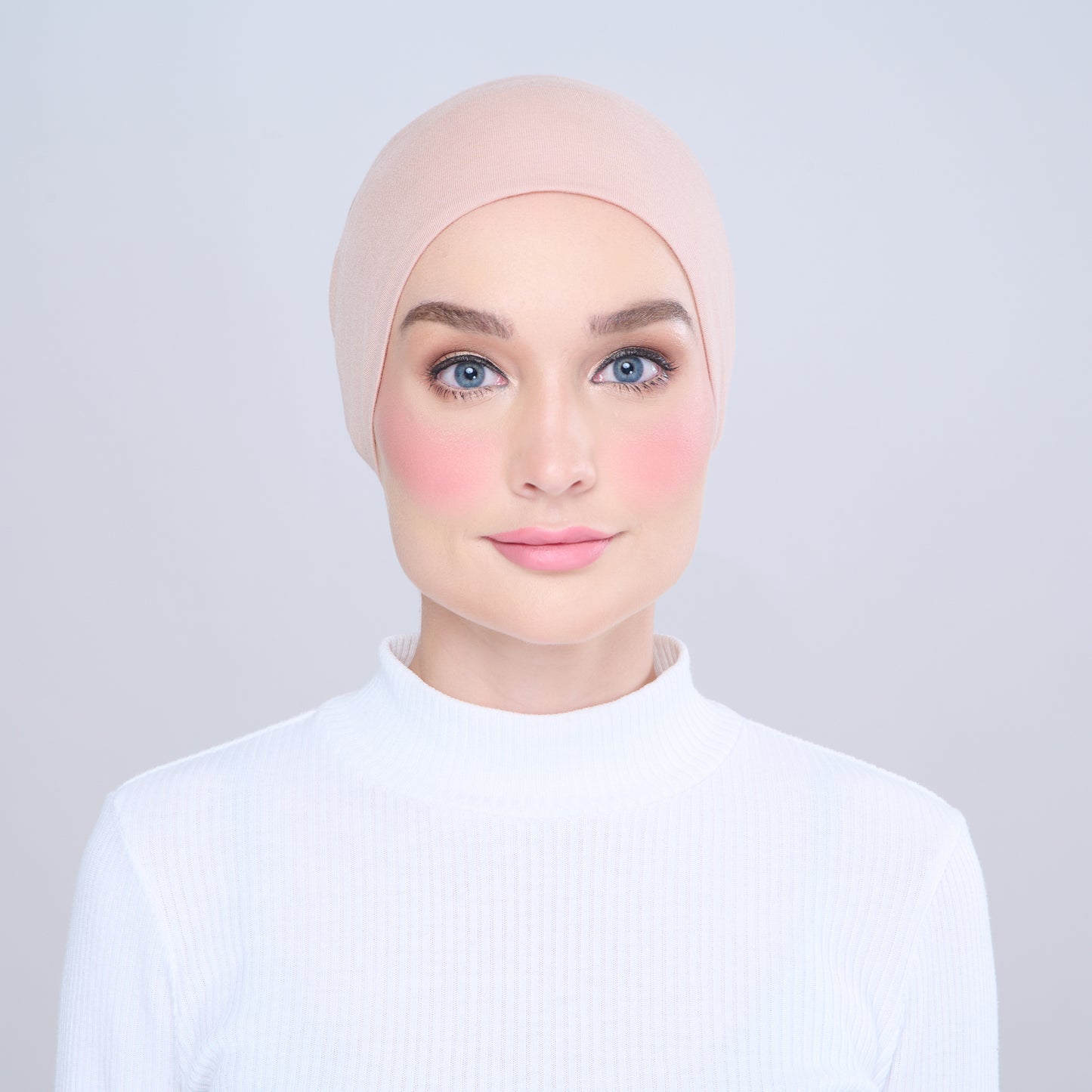 Tie-Back Viscose Snowcap in Dusty Pink