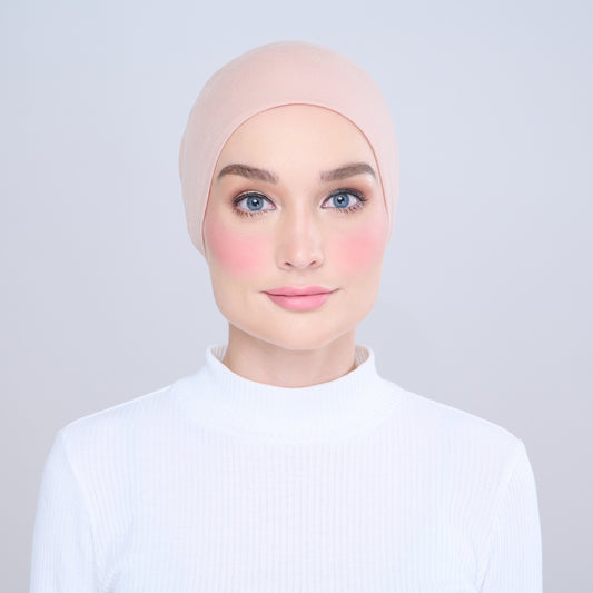 Tie-Back Viscose Snowcap in Dusty Pink