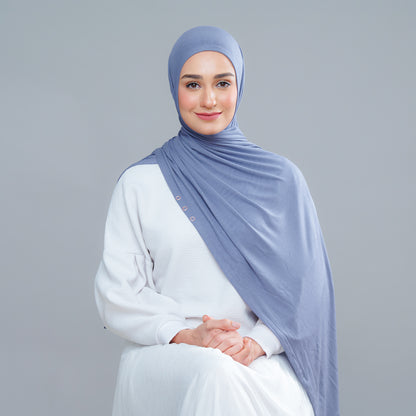 Lazy Shawl in Dusty Blue