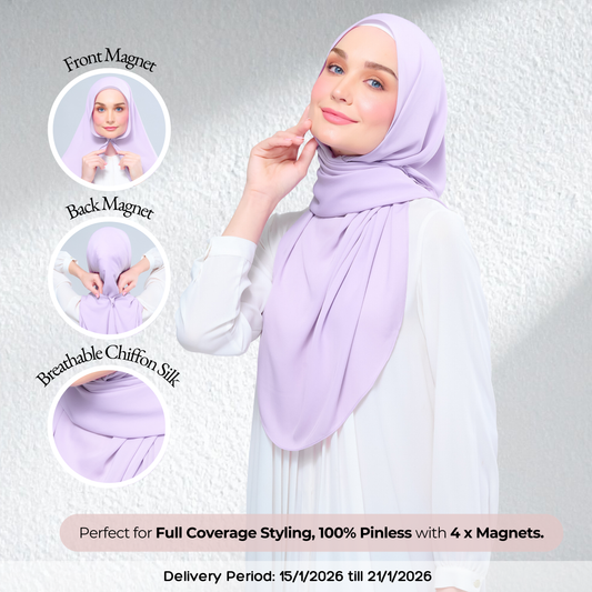 Instant Tag n' Go Shawl l Chiffon Silk 1.0 in Lilac