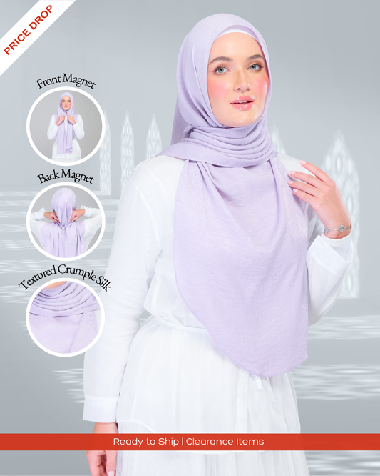 Instant Tag n' Go Shawl | Textured Silk in Lilac