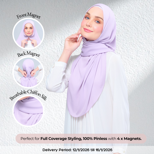 Instant Tag n' Go Shawl l Chiffon Silk 1.0 in Lilac