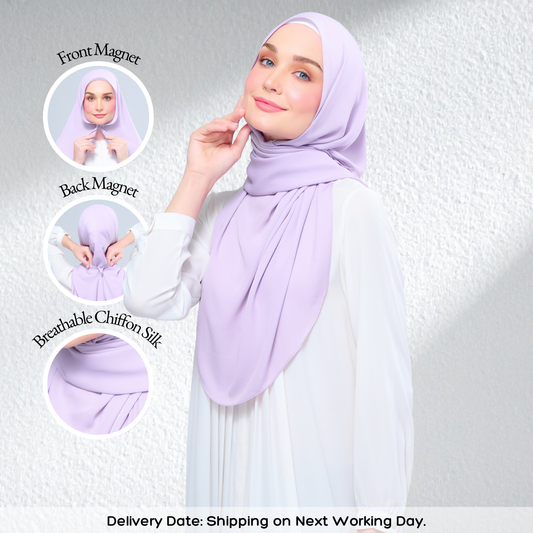 Instant Tag n' Go Shawl l Chiffon Silk 1.0 in Lilac