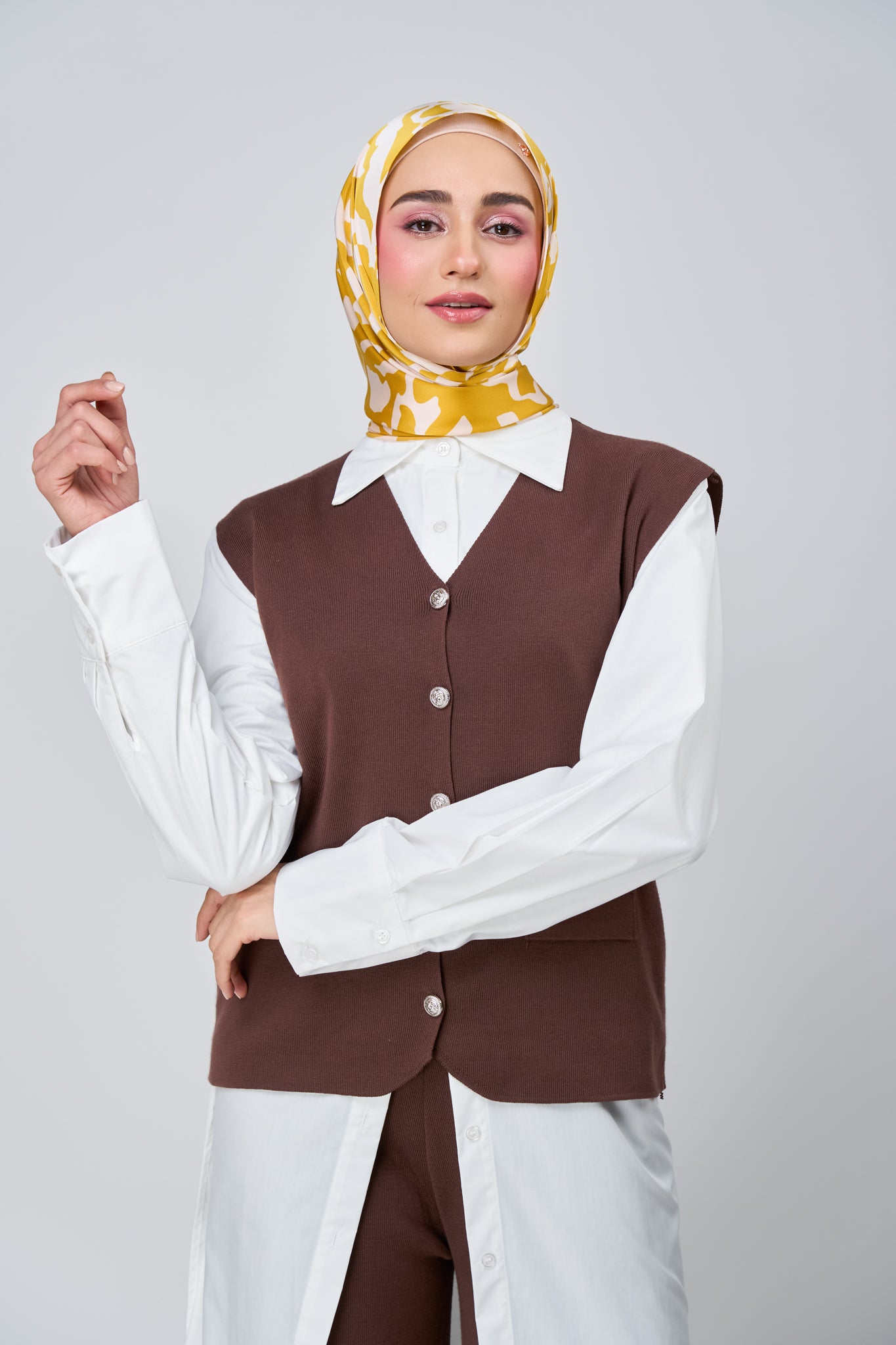 [★New] HoodX Printed Set in Marigold