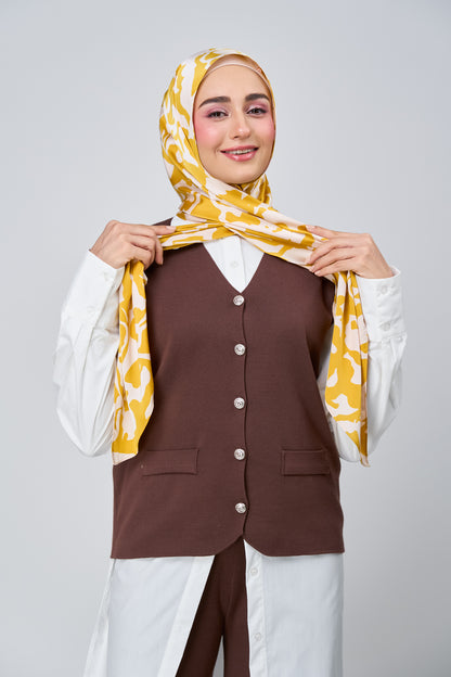 [★New] HoodX Printed Set in Marigold