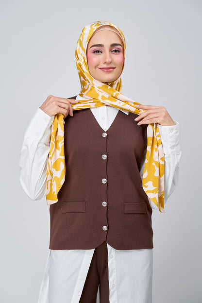 [★New] HoodX Printed Set in Marigold