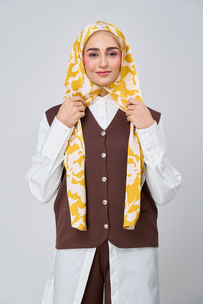 [★New] HoodX Printed Set in Marigold