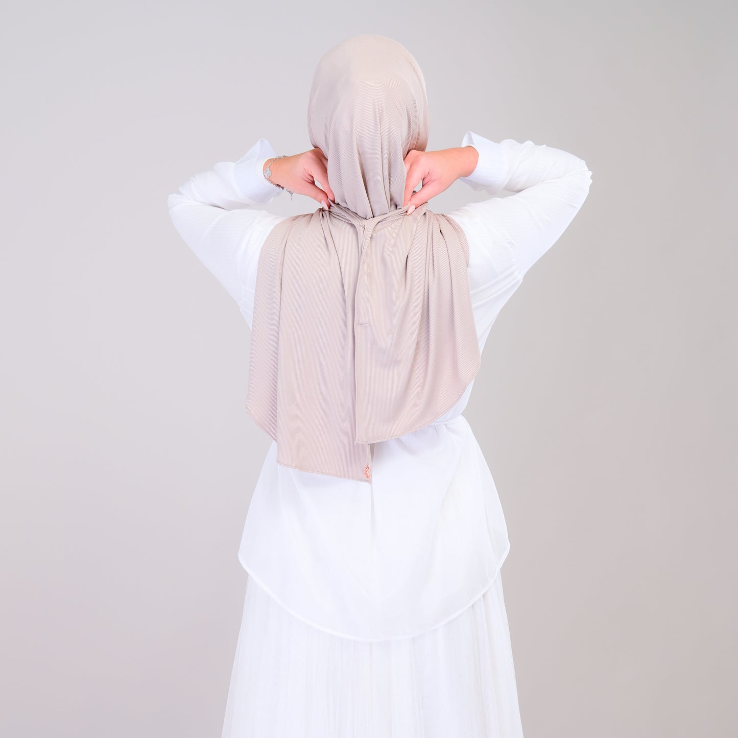 Instant Tag n' Go Shawl | Ribbed Jersey in Natural Sand