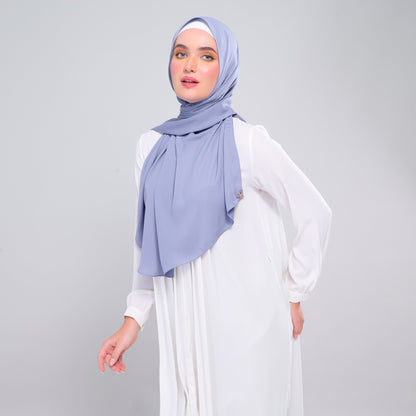[As-Is] Instant Tag n' Go Shawl l Chiffon Silk in Light Periwinkle