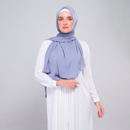 [As-Is] Instant Tag n' Go Shawl l Chiffon Silk in Light Periwinkle