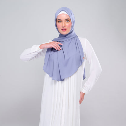 [As-Is] Instant Tag n' Go Shawl l Chiffon Silk in Light Periwinkle