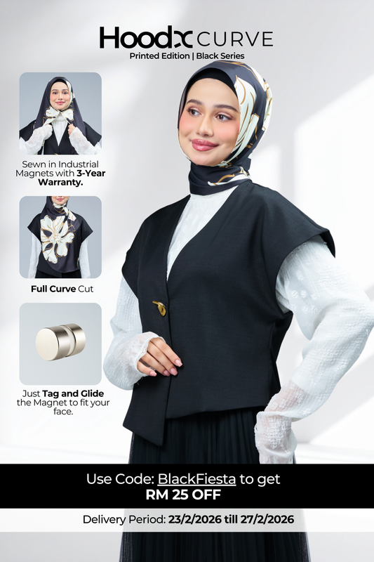 HoodX Curve Printed in Obsidian Lux