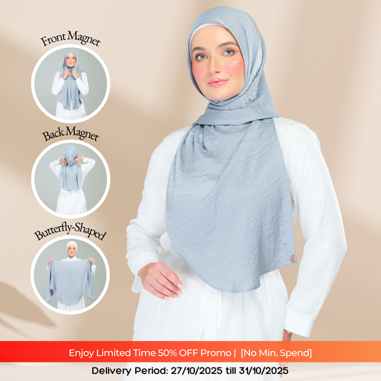 Instant Tag n' Go Butterfly | Textured Silk in Metallic Grey 2.0