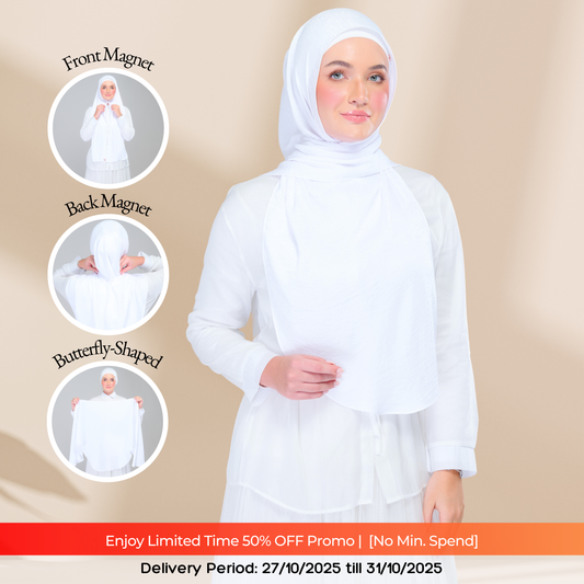 Instant Tag n' Go Butterfly | Textured Silk in Pure White