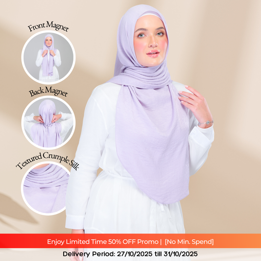 Instant Tag n' Go Shawl | Textured Silk in Lilac