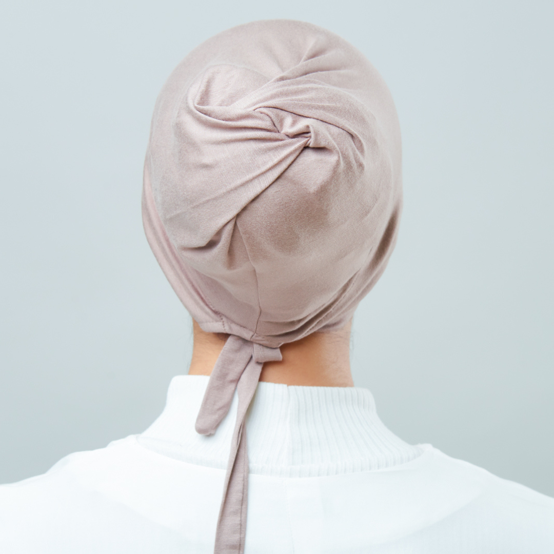 Tie-Back Viscose Snowcap in Nude Taupe