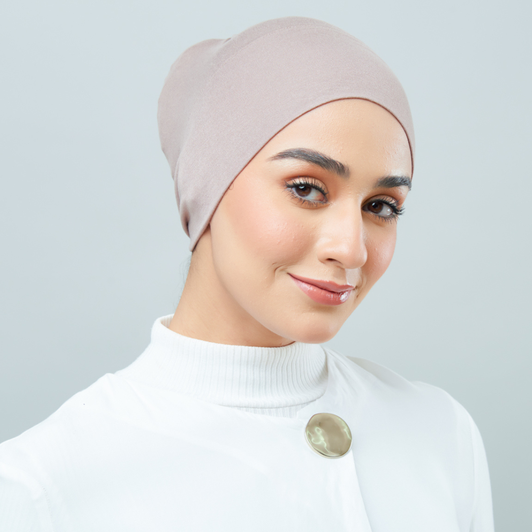 Tie-Back Viscose Snowcap in Nude Taupe