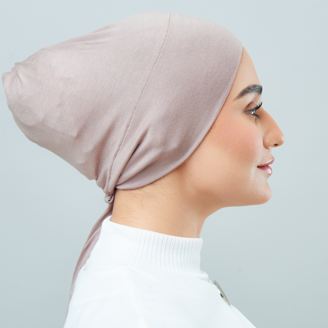 Tie-Back Viscose Snowcap in Nude Taupe