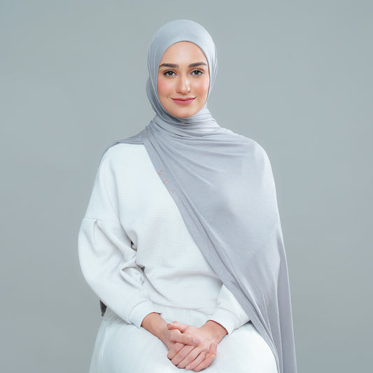 Calla Shawl in Light Grey