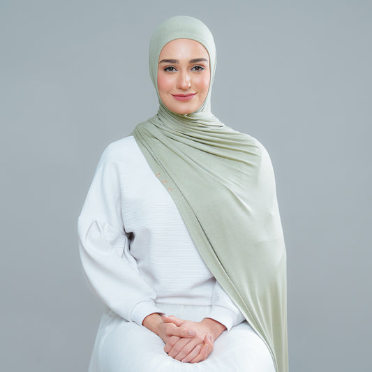 Calla Shawl in Soft Green