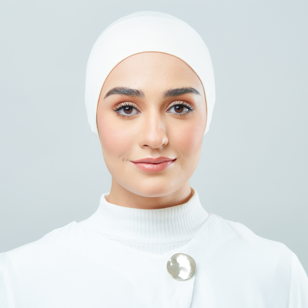 Tie-Back Viscose Snowcap in Gardenia White